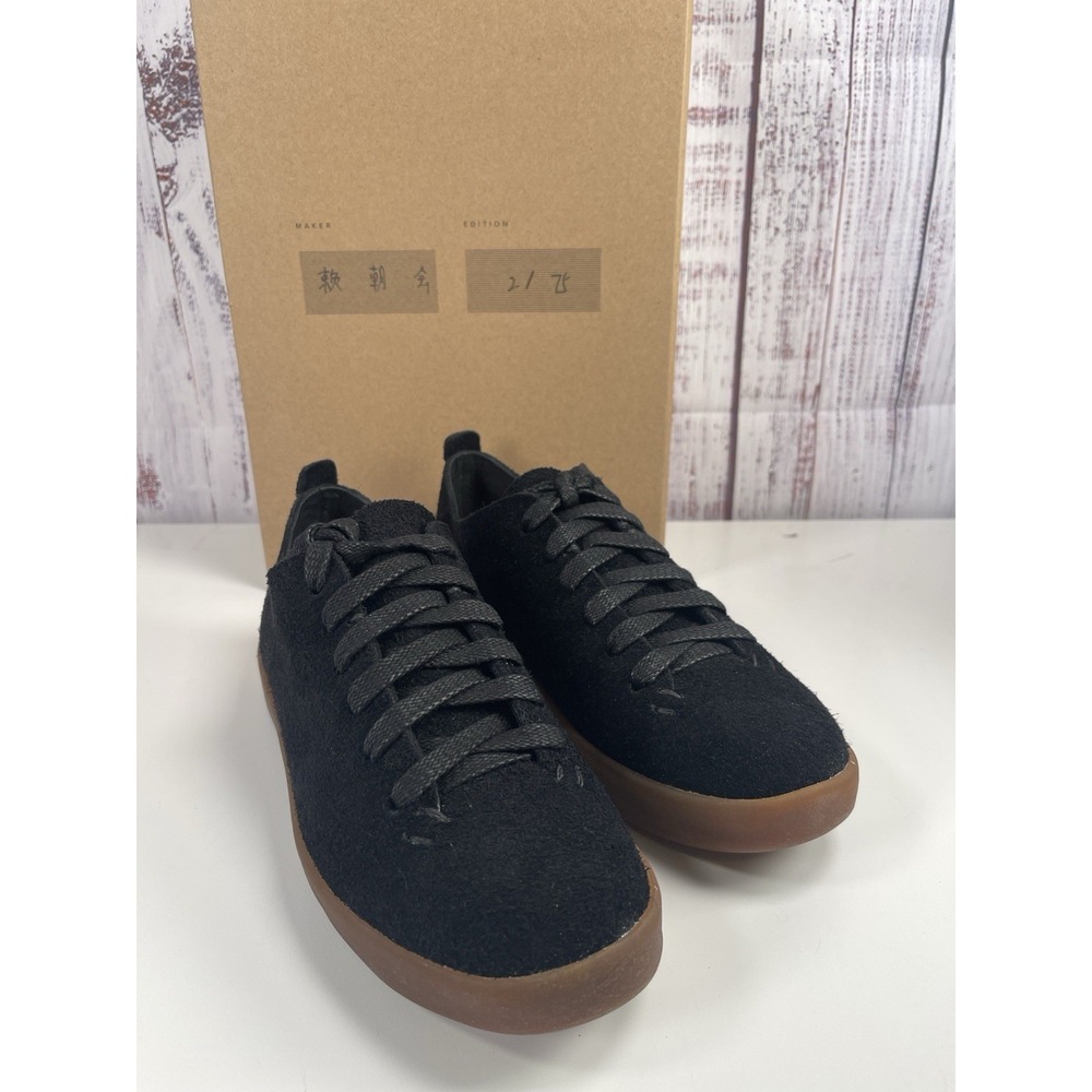 New FEIT Latex Low Suede Black Sneaker Shoes Size 36 MSRP $525
